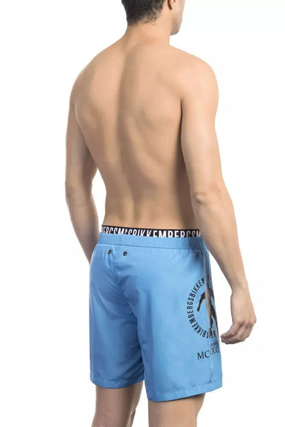 Bikkembergs Chic Light Blue Layered Swim Shorts