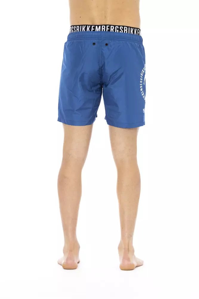 Bikkembergs Sleek Layered Swim Shorts - Elegant Blue