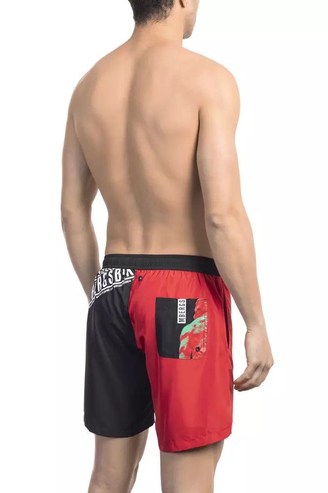 Bikkembergs Red Polyester Men Swim Short