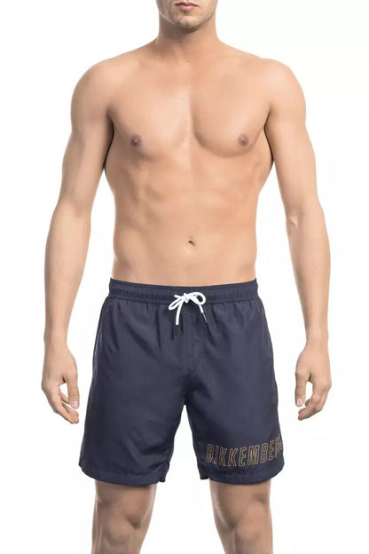 Bikkembergs Blue Polyester Men Swimwear