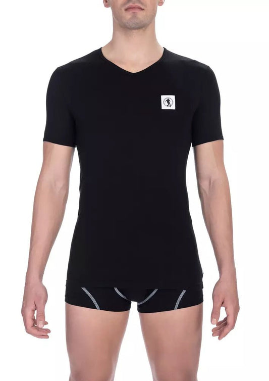 Bikkembergs Black Cotton Men T-Shirt