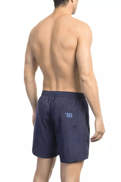 Bikkembergs Chic Blue Printed Swim Shorts