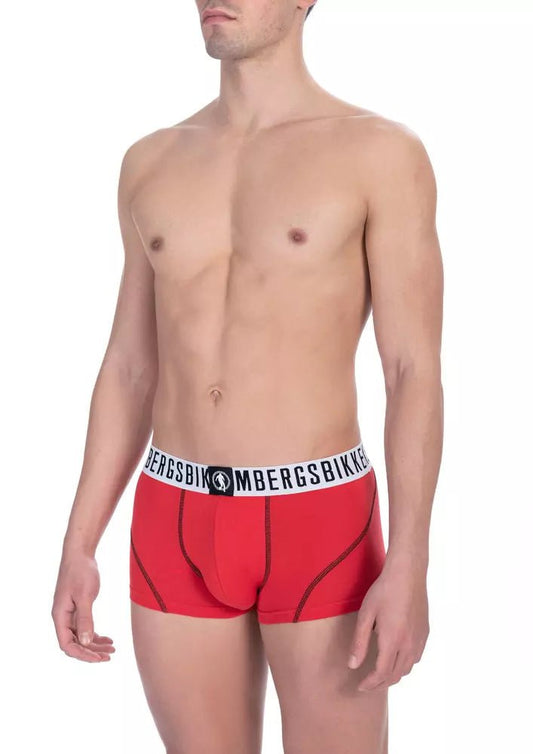 Bikkembergs Red Cotton Men's Trunk Underwear