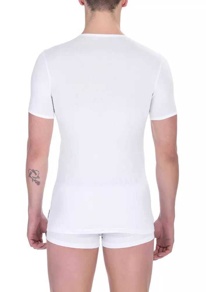 Bikkembergs Crisp White Cotton Crew Neck Tee Bi-Pack