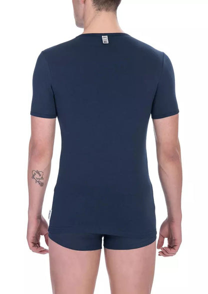 Bikkembergs Sleek Crew Neck Cotton Blend Tee