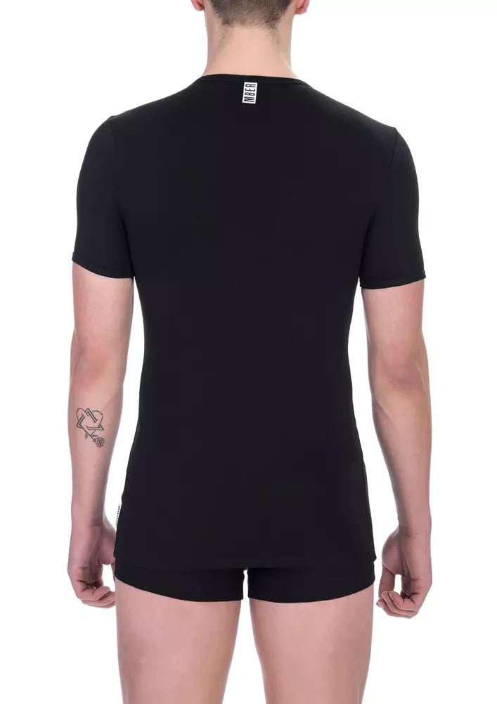 Bikkembergs Sleek Crew Neck Dual-Pack T-Shirts in Black