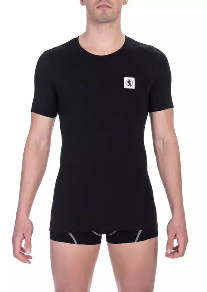 Bikkembergs Elegant Crew Neck T-Shirt in Black