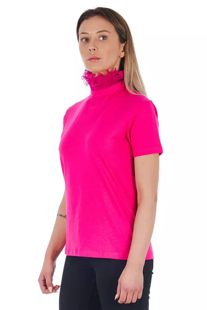 Frankie Morello Pink Cotton Women Top