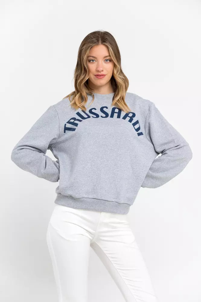 Trussardi Gray Cotton Women Sweater