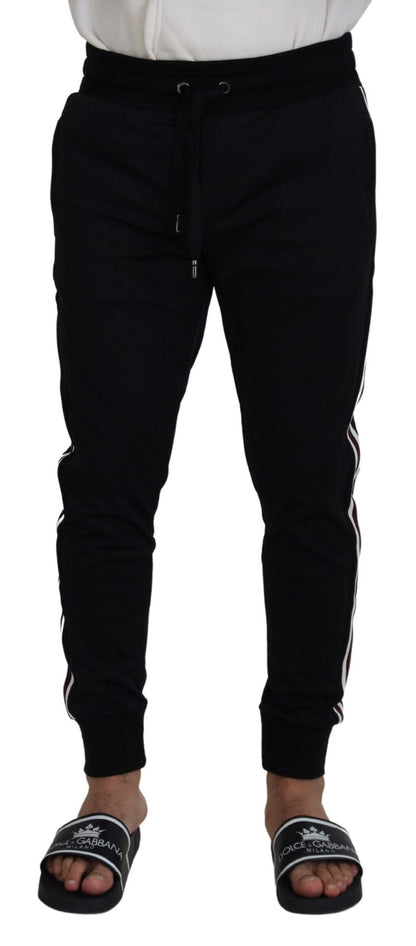 Dolce & Gabbana Chic Black Cotton Designer Trousers