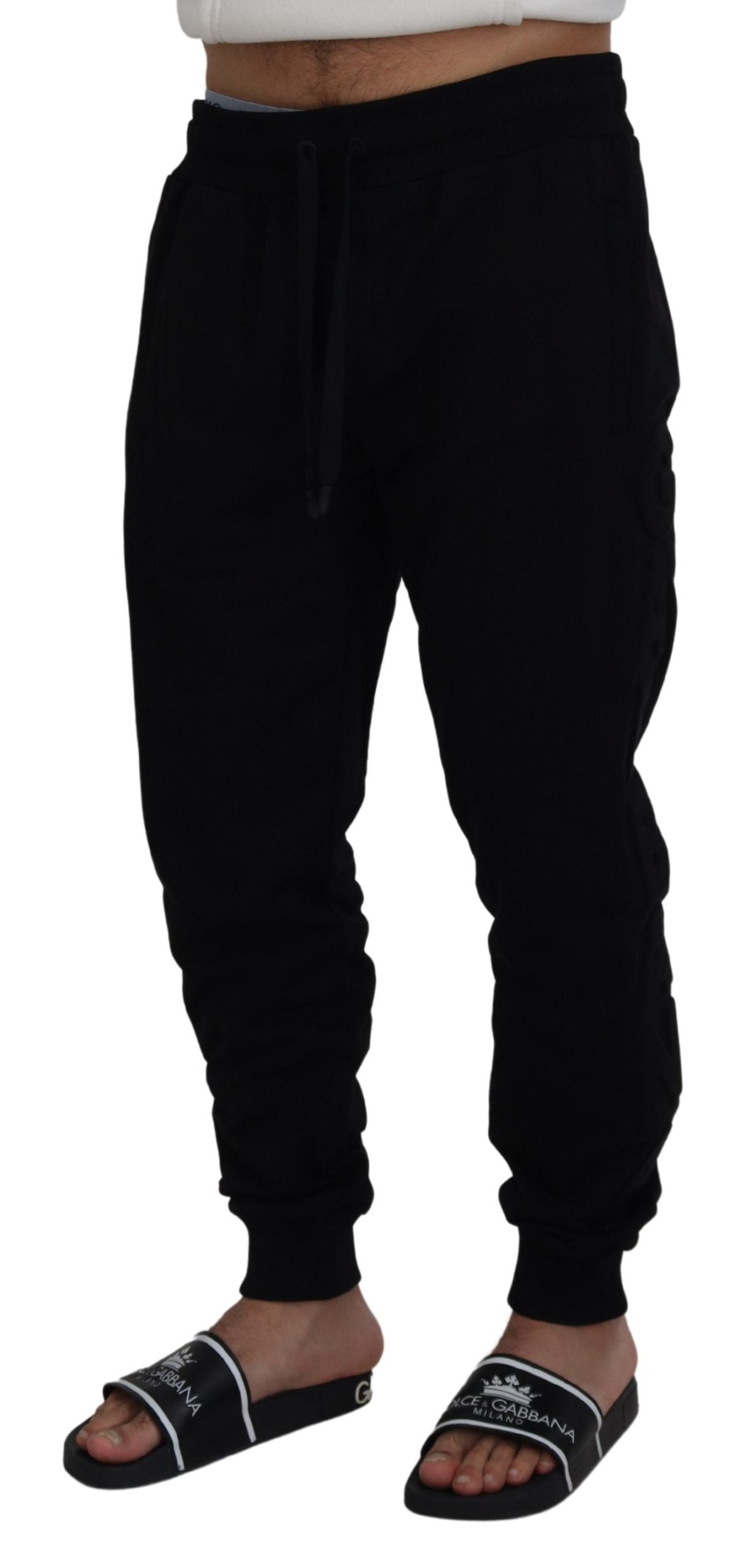 Dolce & Gabbana Elegant Black Cotton Jogger Pants