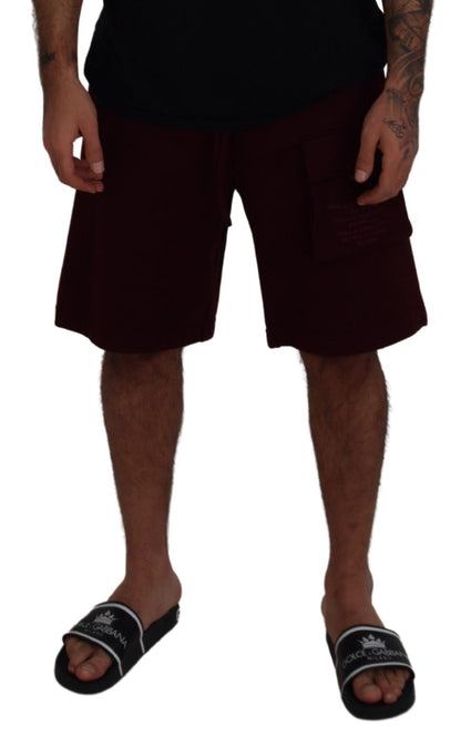 Dolce & Gabbana Elegant Maroon Tailored Shorts