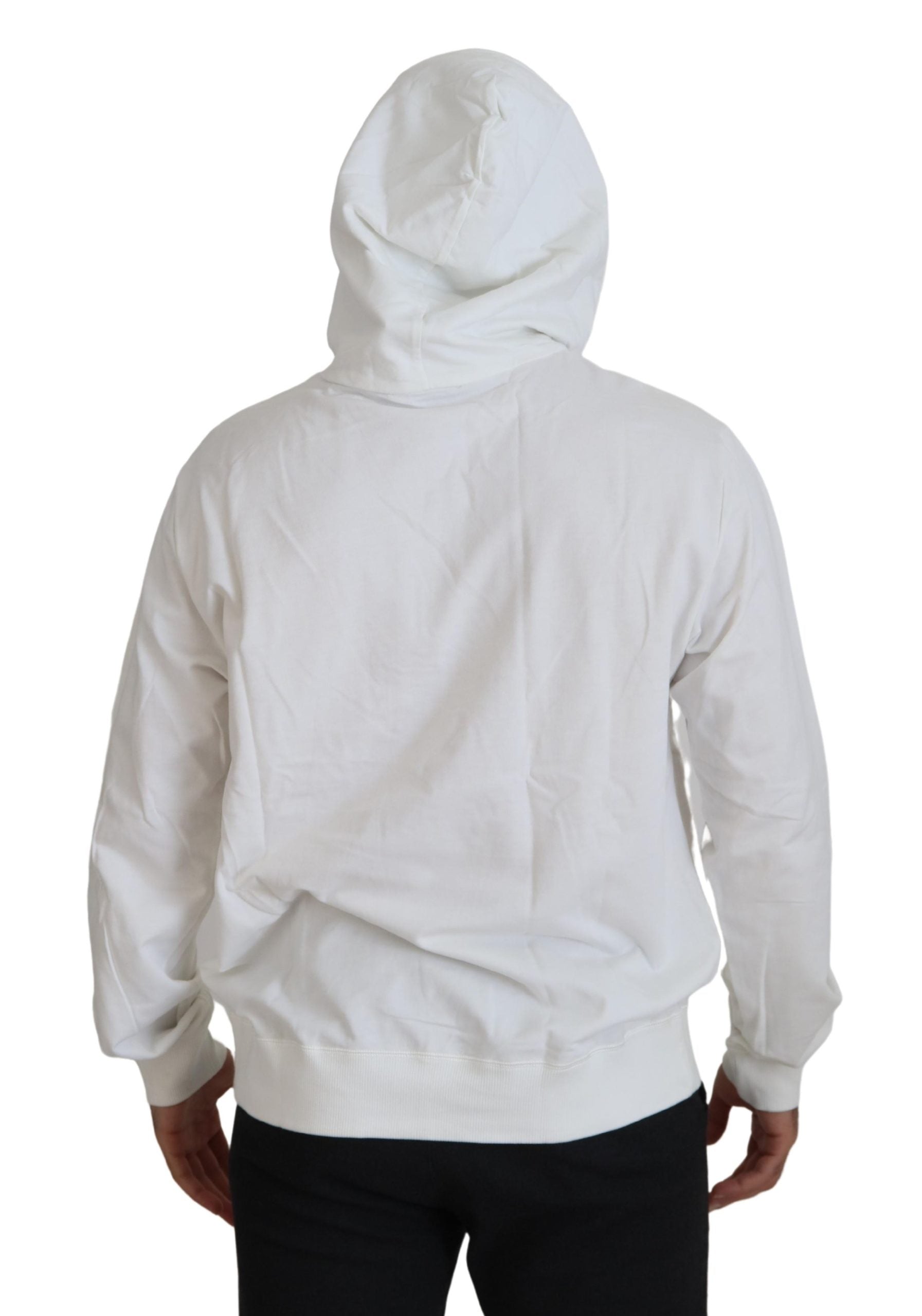 Dolce & Gabbana Stunning White Hooded Sweater