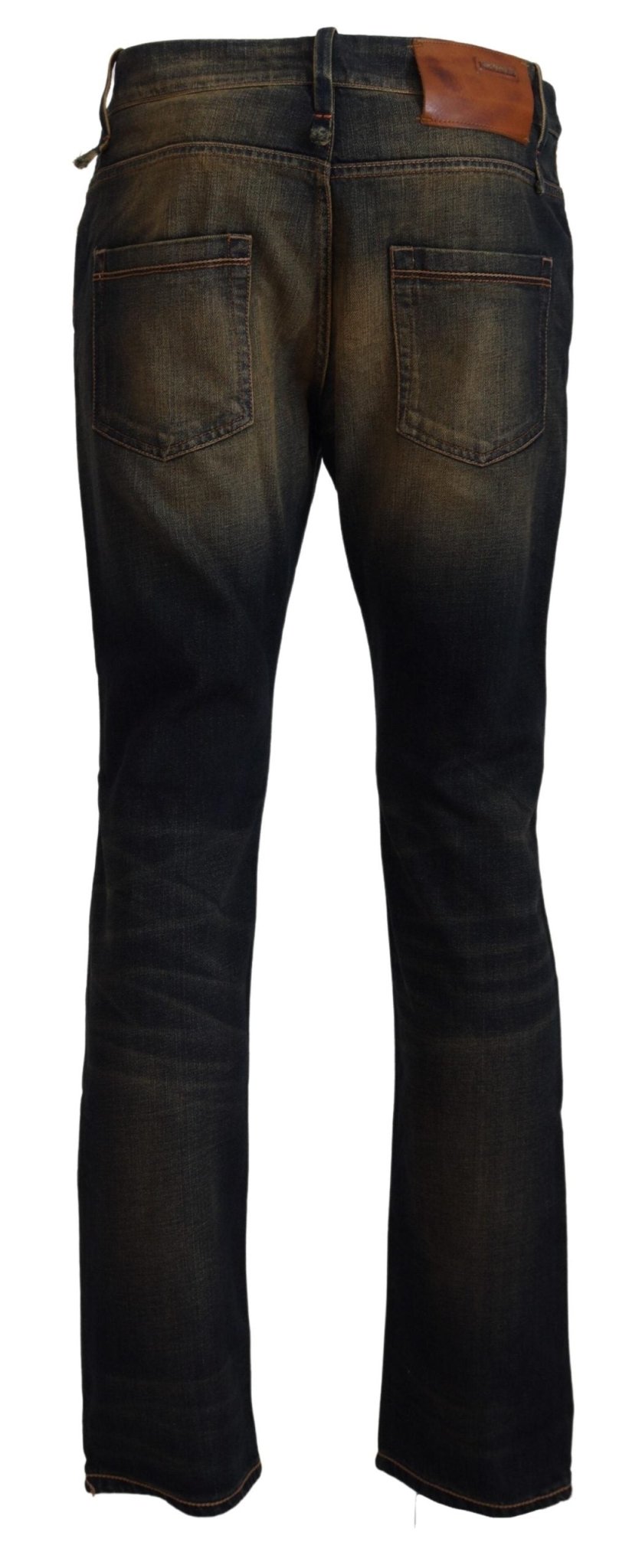 Acht Elegant Blue Washed Denim Pants - Authentic Craftsmanship