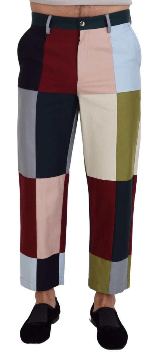 Dolce & Gabbana Stunning Multicolor Patchwork Pants