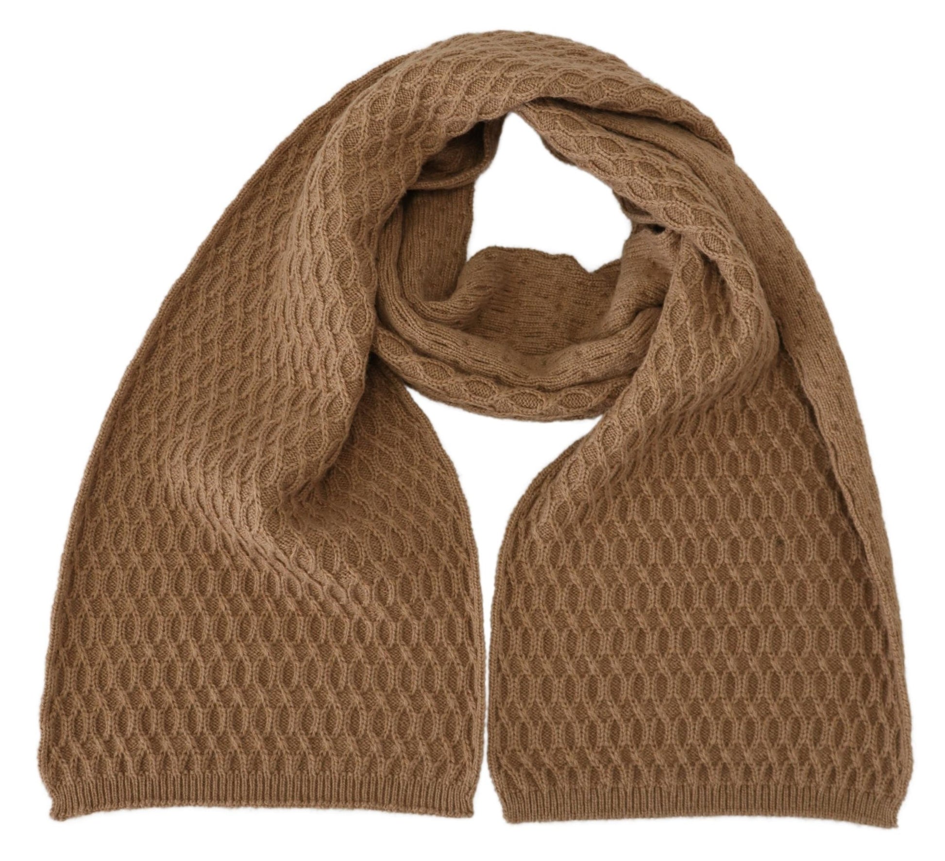 Dolce & Gabbana Elegant Dark Brown Knitted Scarf