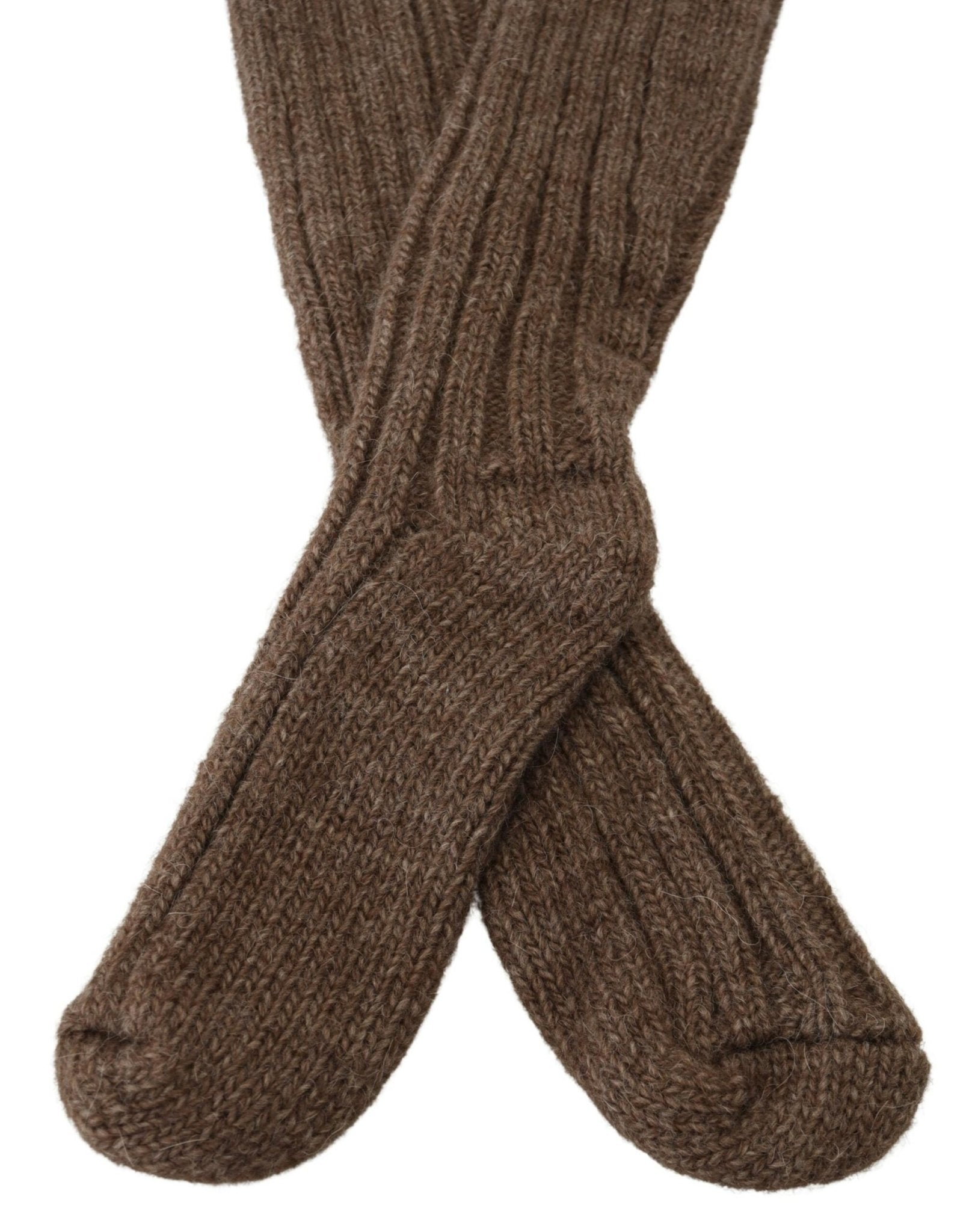 Dolce & Gabbana Chic Brown Wool Blend Over-Calf Socks