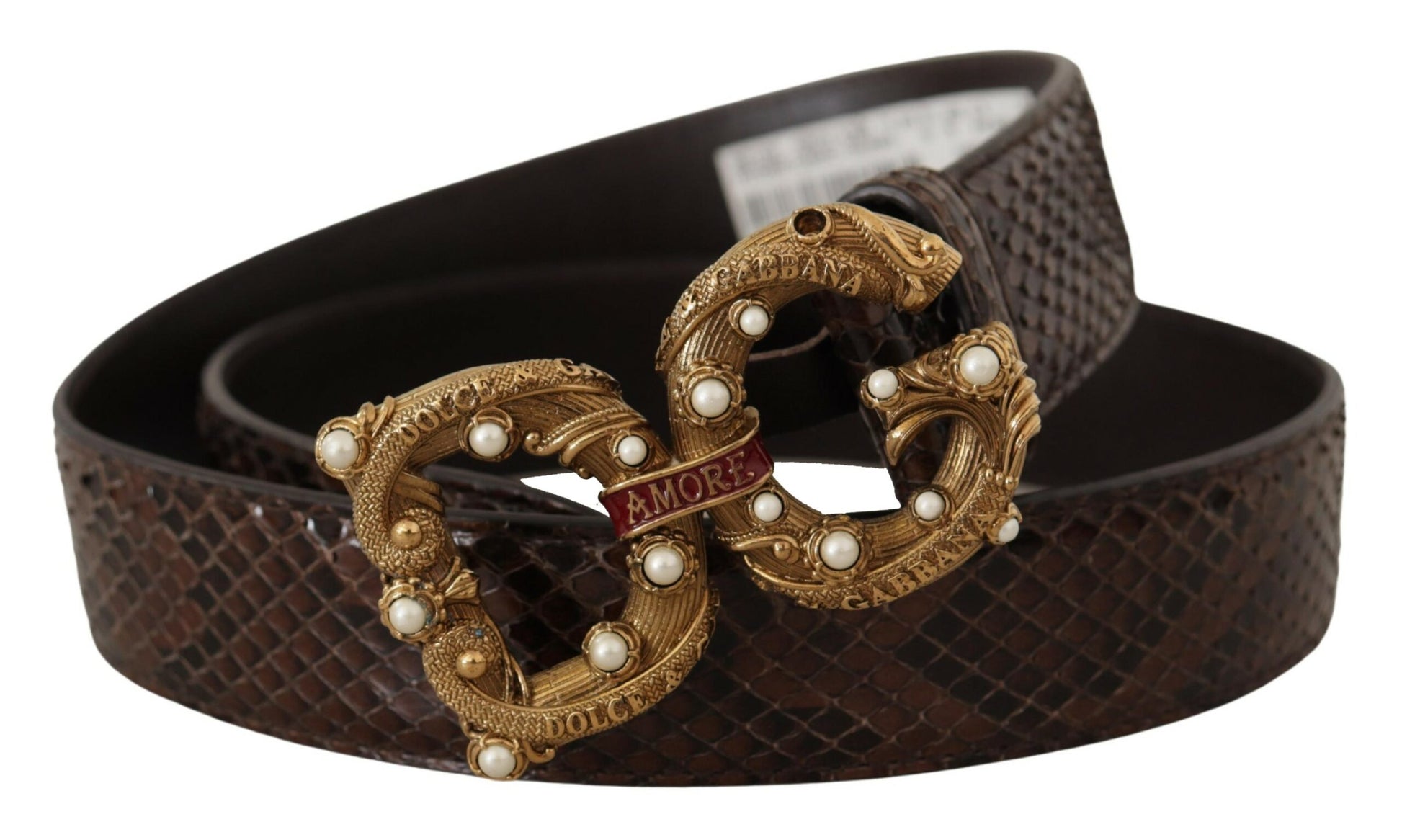 Dolce & Gabbana Elegant Snakeskin Leather Belt