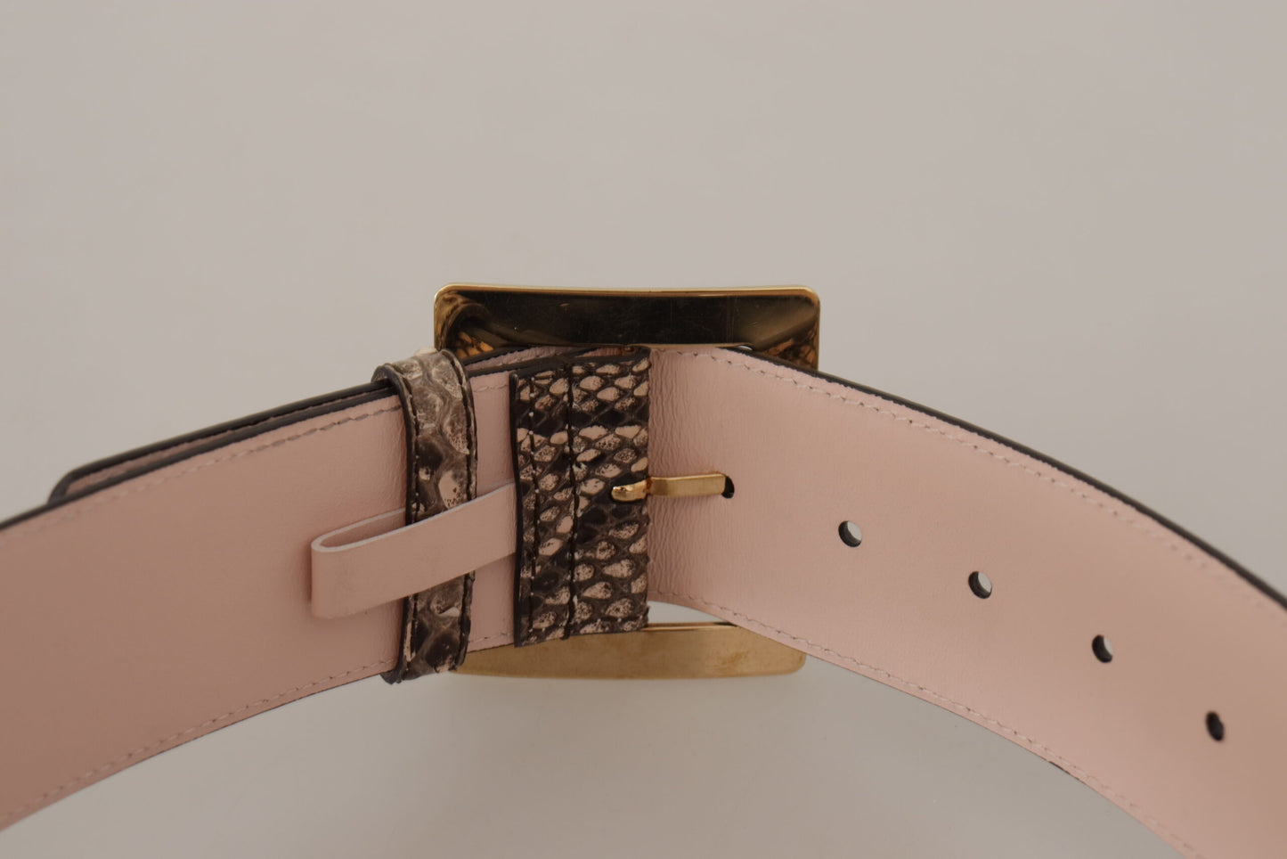 Dolce & Gabbana Elegant Leather Belt with Logo Buckle