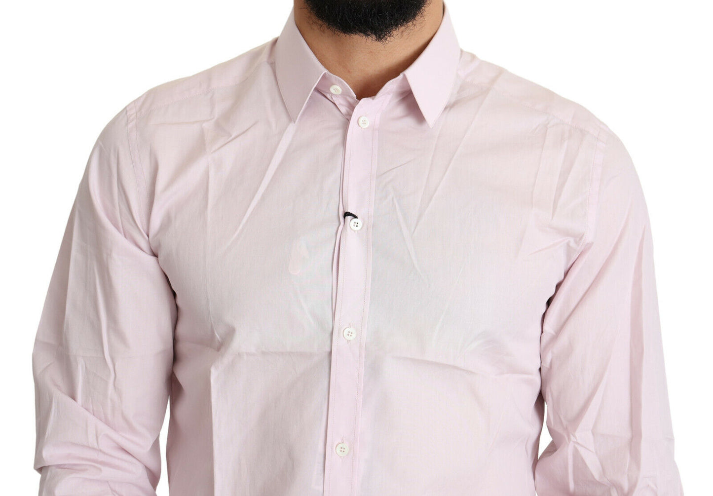 Dolce & Gabbana Elegant Slim Fit Pink Dress Shirt