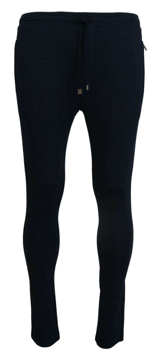 Dolce & Gabbana Elegant Blue Casual Track Sweatpants