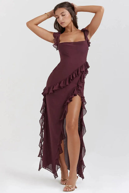 The Brindille Dress Burgundy L