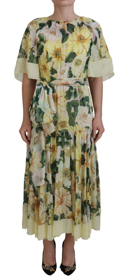 Dolce & Gabbana Elegant Silk Floral Maxi Dress