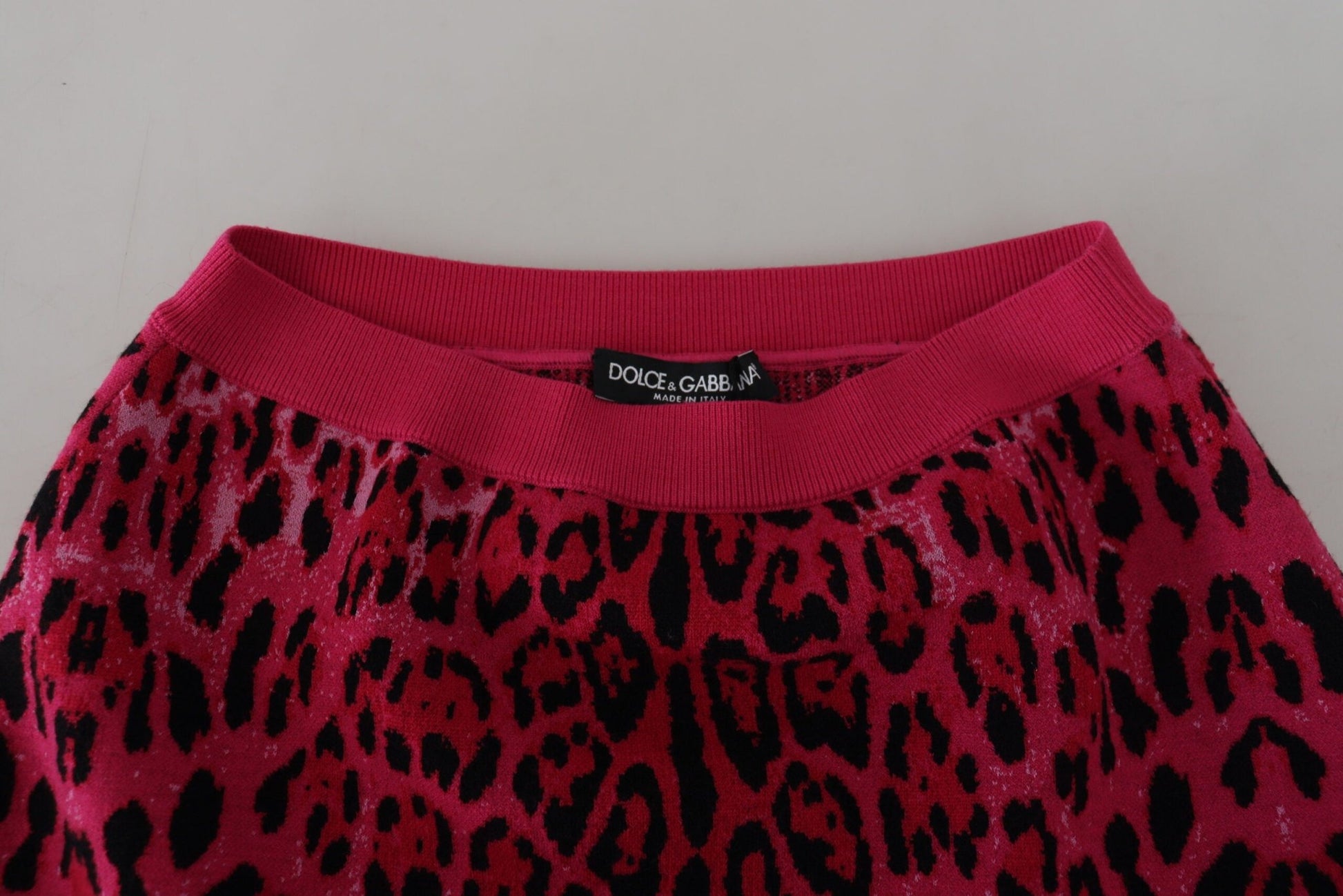 Dolce & Gabbana Chic High Waist Pink Leopard Mini Skirt