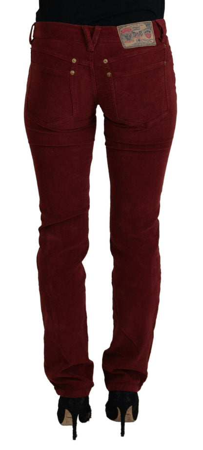 Dolce & Gabbana Chic Maroon Corduroy Pants