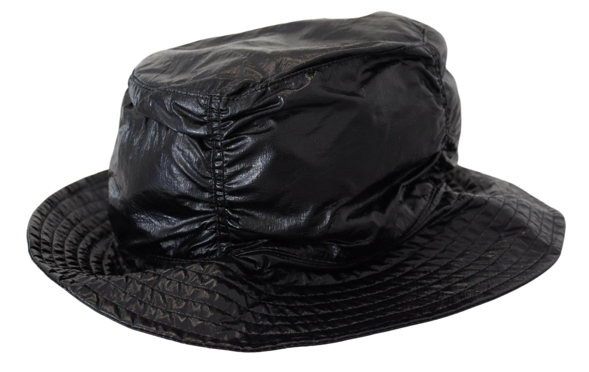 Dolce & Gabbana Sleek Black Bucket Cap with Logo Detail