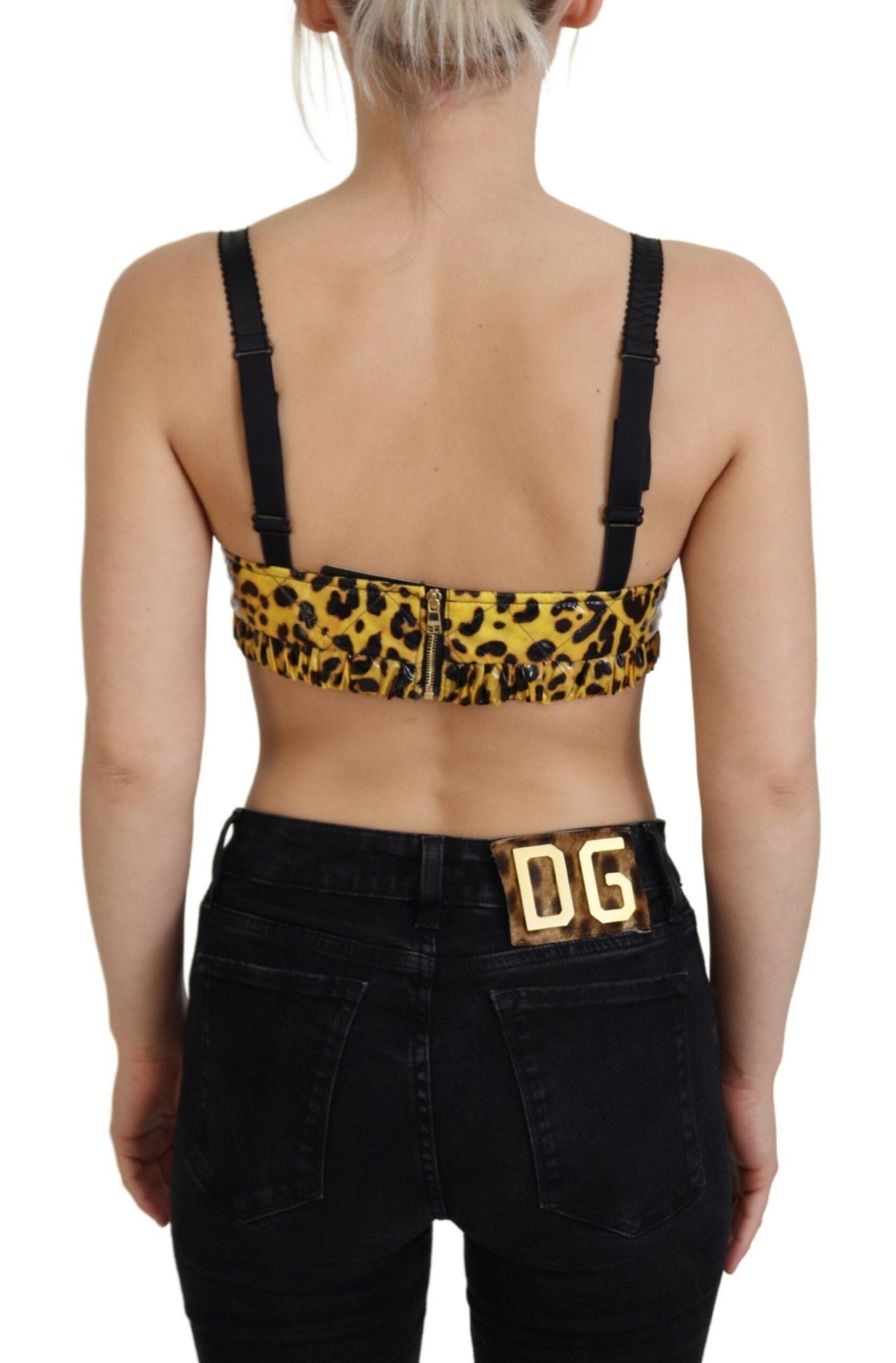 Dolce & Gabbana Chic Leopard Print Sleeveless Corset Top