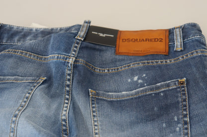 Dsquared² Chic Cropped Blue Denim - Elevate Your Casual Look