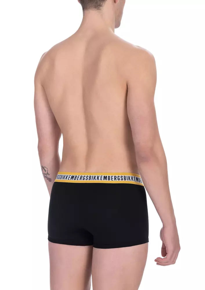 Bikkembergs Black Cotton Men Underwear Trunk Duo