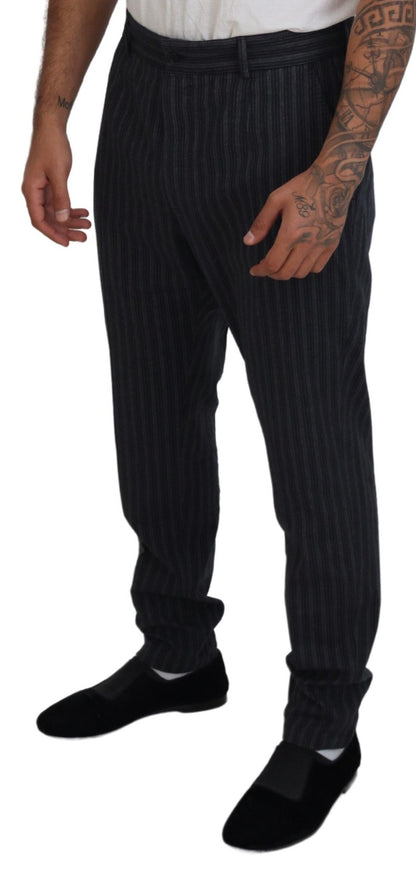 Dolce & Gabbana Elegant Striped Chino Dress Pants