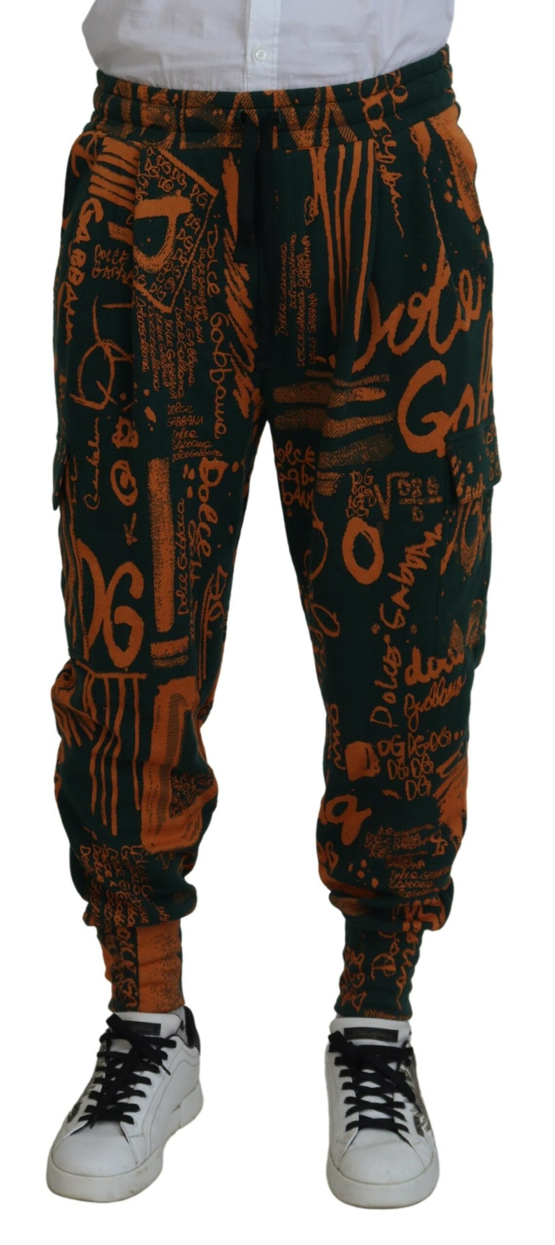 Dolce & Gabbana Multicolor Silk Blend Jogger Cargo Pants