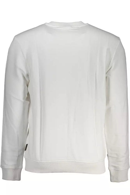 Napapijri Crisp White Embroidered Crew Neck Sweatshirt