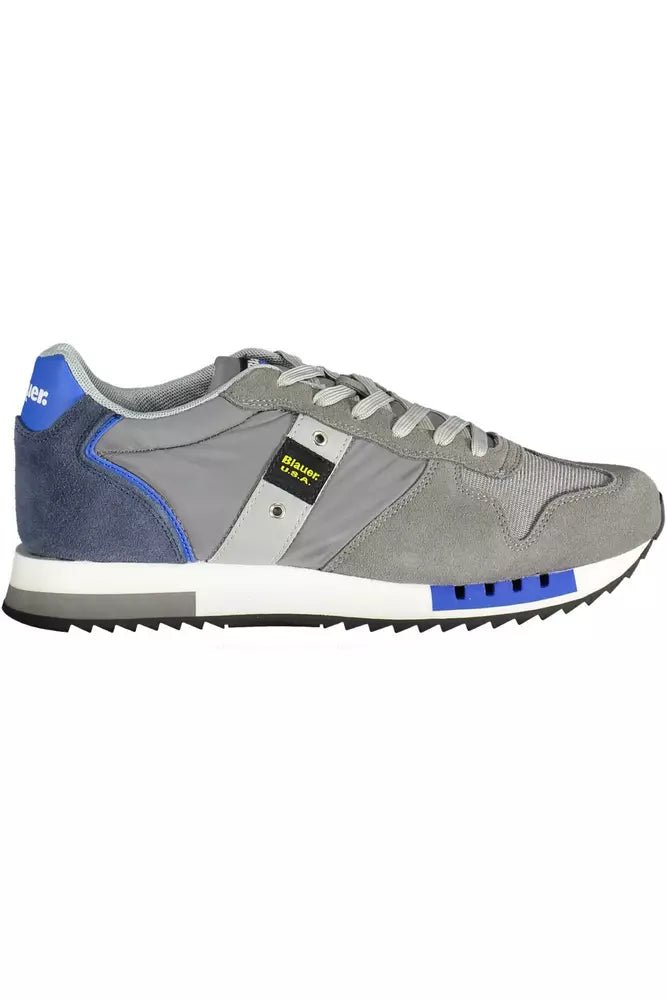 Blauer Elegant Gray Sports Sneakers with Contrasting Accents