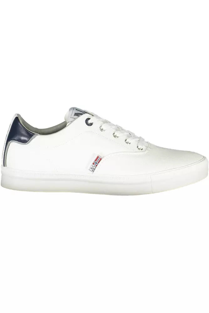 Napapijri Sleek White Sneakers with Contrasting Accents