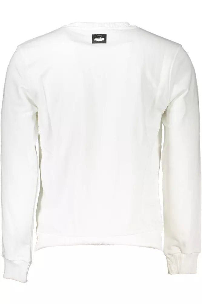 Cavalli Class White Cotton Men Sweater