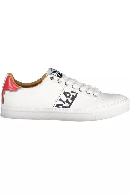 Napapijri Sleek White Sneakers with Contrasting Details