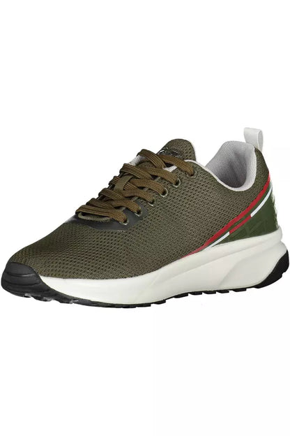 Carrera Green Contrast Lace-Up Sports Sneakers