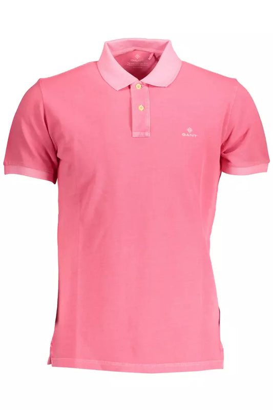 Gant Chic Pink Cotton Polo Shirt with Logo Detail