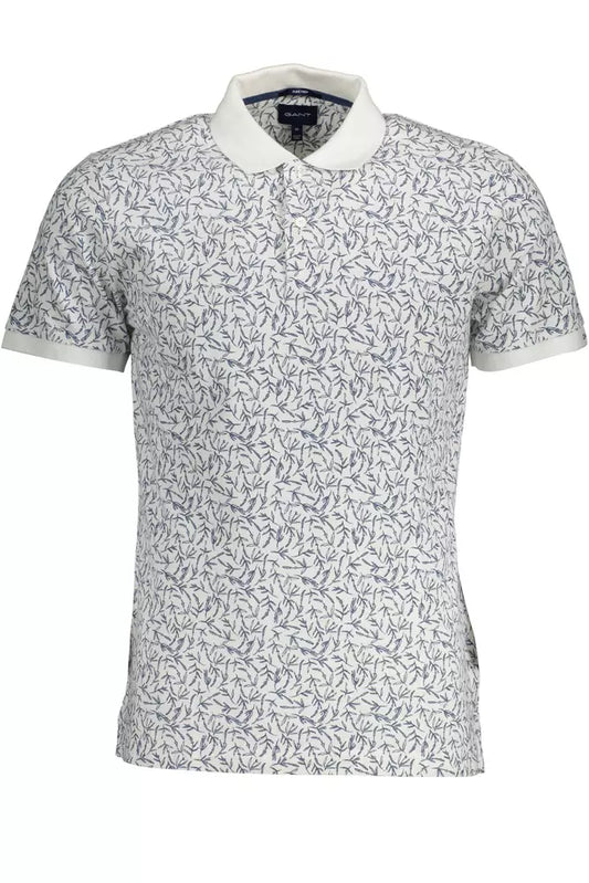 Gant Elegant Short-Sleeved White Polo Shirt