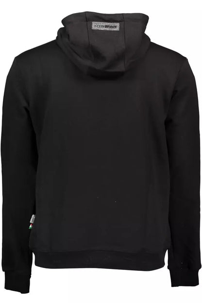 Plein Sport "Black Cotton Men Sweater with Hood"