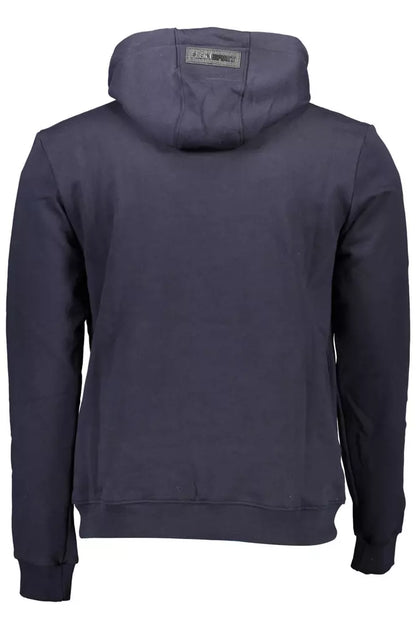 Plein Sport Electric Blue Contrast Hoodie with Logo Detail