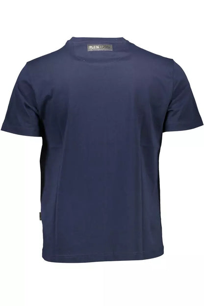 Plein Sport Athletic Blue Crew Neck Tee with Logo Detail