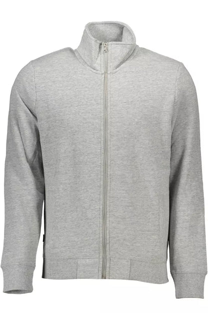 Superdry Sleek Long-Sleeved Zip Sweatshirt in Gray