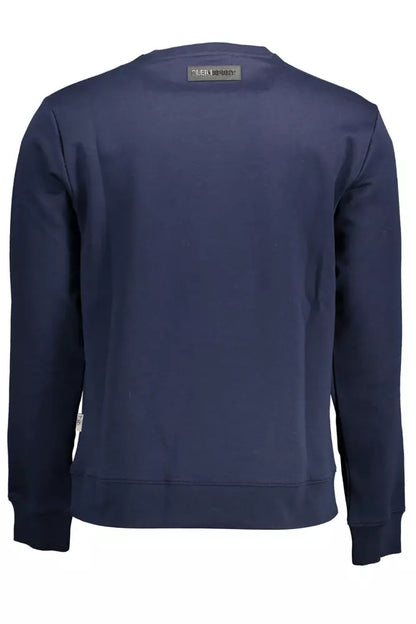 Plein Sport Sleek Blue Athletic Sweatshirt with Logo Detail