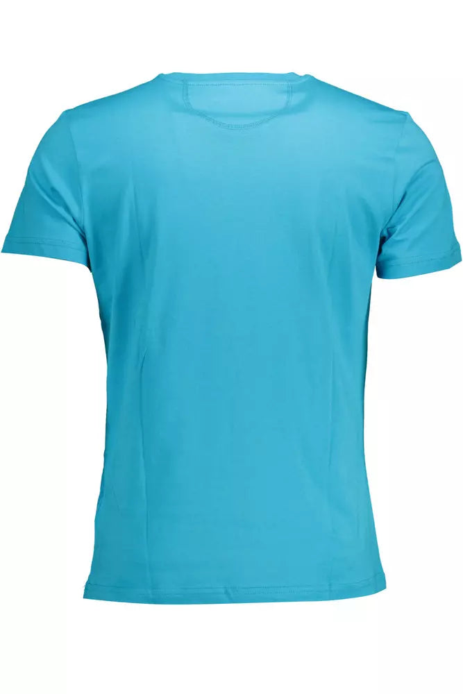 La Martina Classic Crew Neck Cotton Tee in Blue