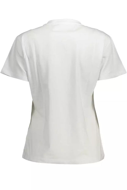 Kocca White Cotton Women T-Shirt